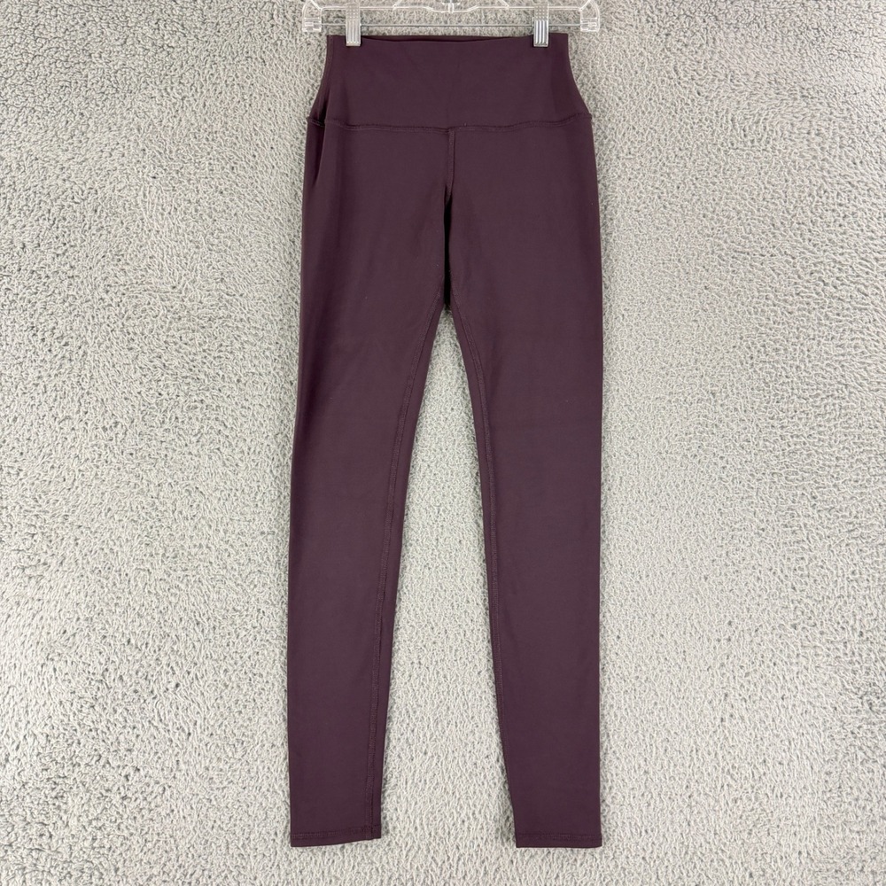 Alo Yoga Airbrush Leggings Women Small Plum High Waist Full Length Workout